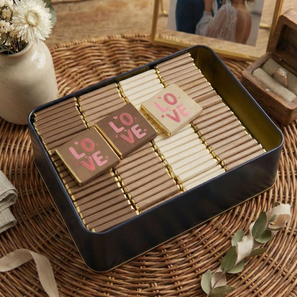The Amour Anthology: Romantic Keepsake Box - Personalized Valentine's Day Chocolate Favors