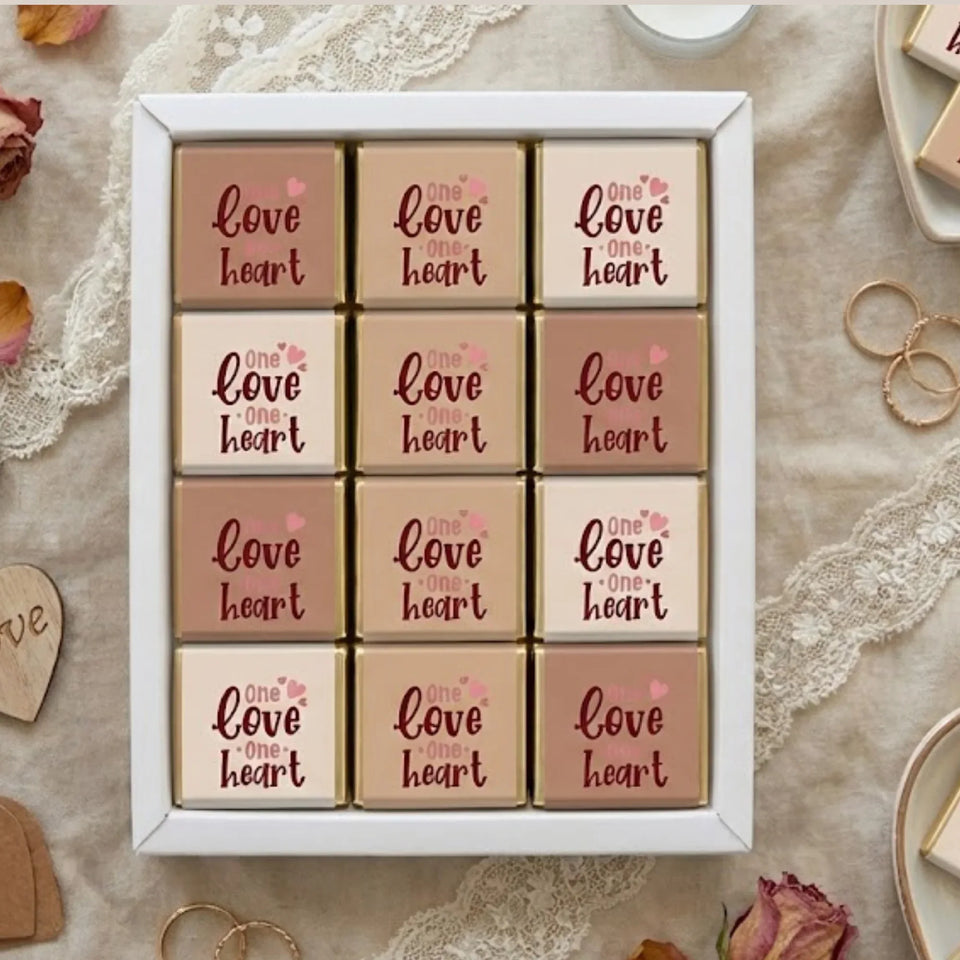 The Amour Anthology: Romantic Keepsake Box - Personalized Valentine's Day Chocolate Favors
