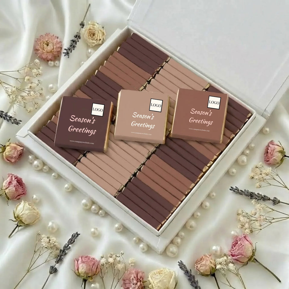 The Holiday Connection: Artisan Message Collection - Personalized Corporate Chocolate Favors