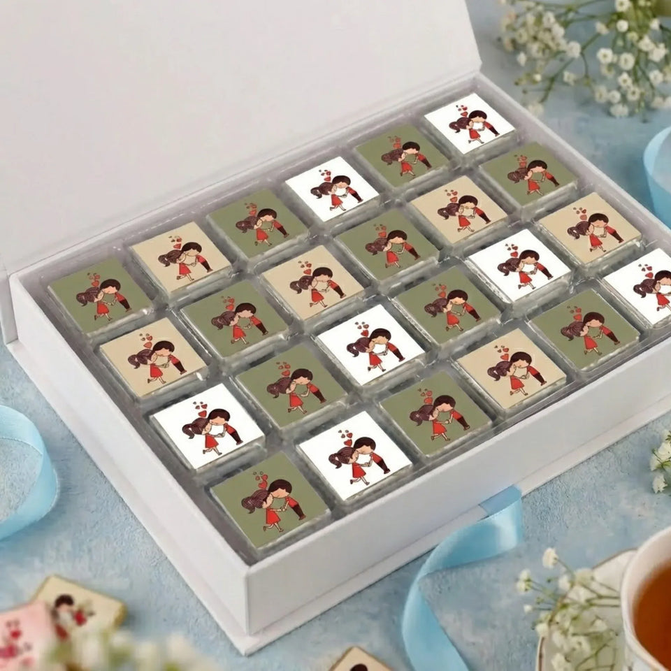 The Amour Anthology: Romantic Keepsake Box - Personalized Valentine's Day Chocolate Favors
