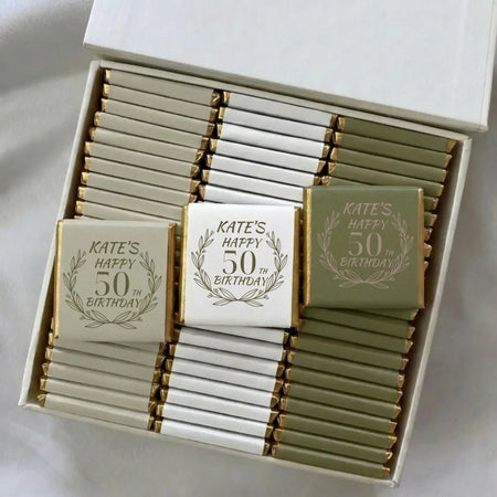 Botanical Grace - Personalized Birthday Chocolate Favors